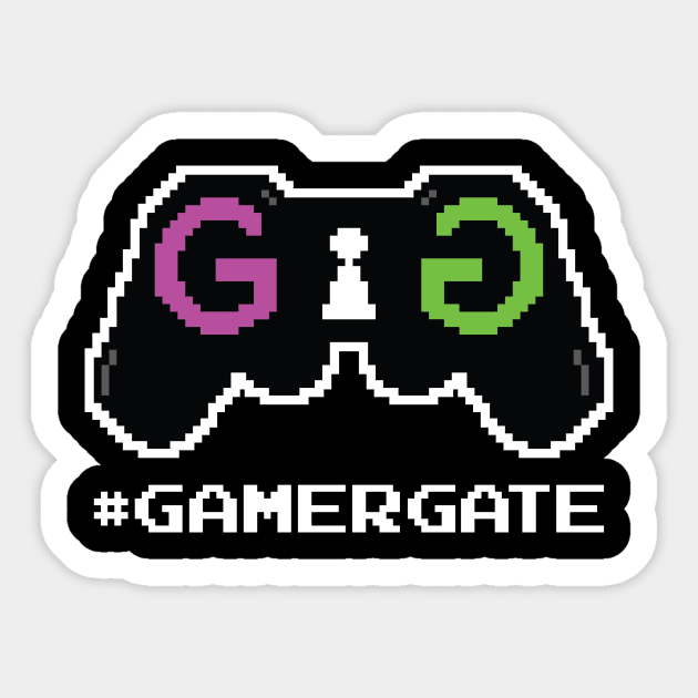 #GamerGate 8 Bit Controller Logo Sticker by UnluckyDevil